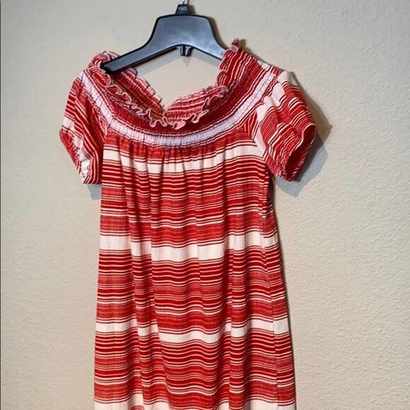 Zara Short Sleeve Striped Midi Dress - Picture 3 of 7